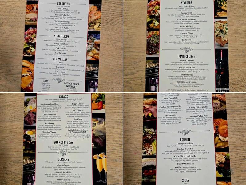 Libby's Downtown Menu