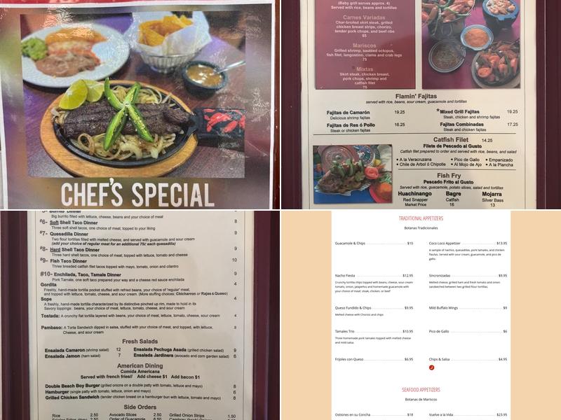 El Coco Loco Menu