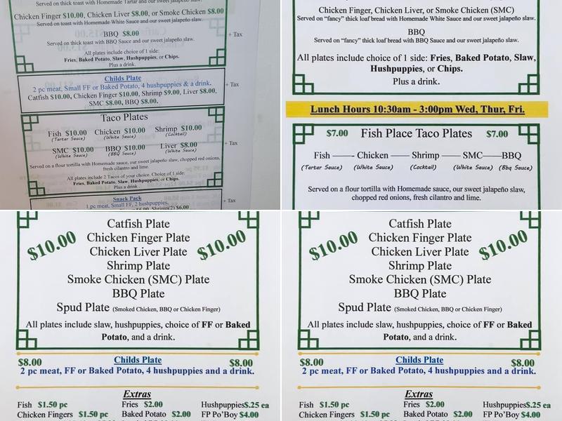 The Fish Place Menu