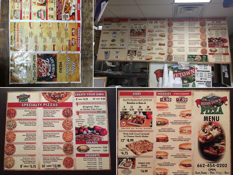 Hometown Pizza Menu