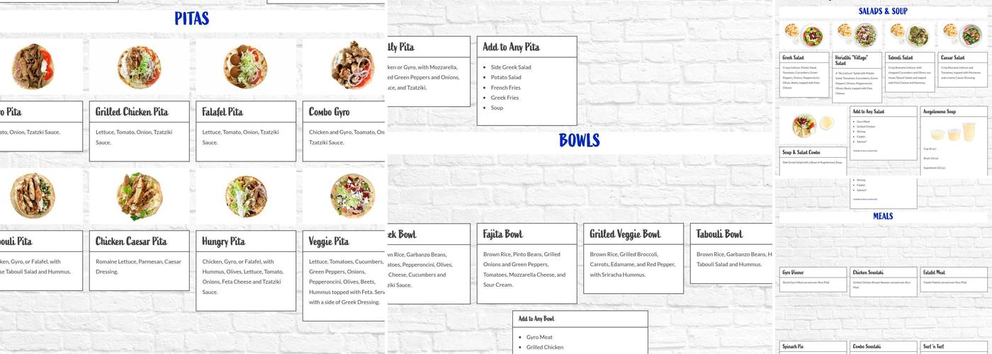 The Hungry Greek Menu