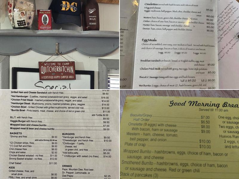 Dove Creek Dinner Bell Menu