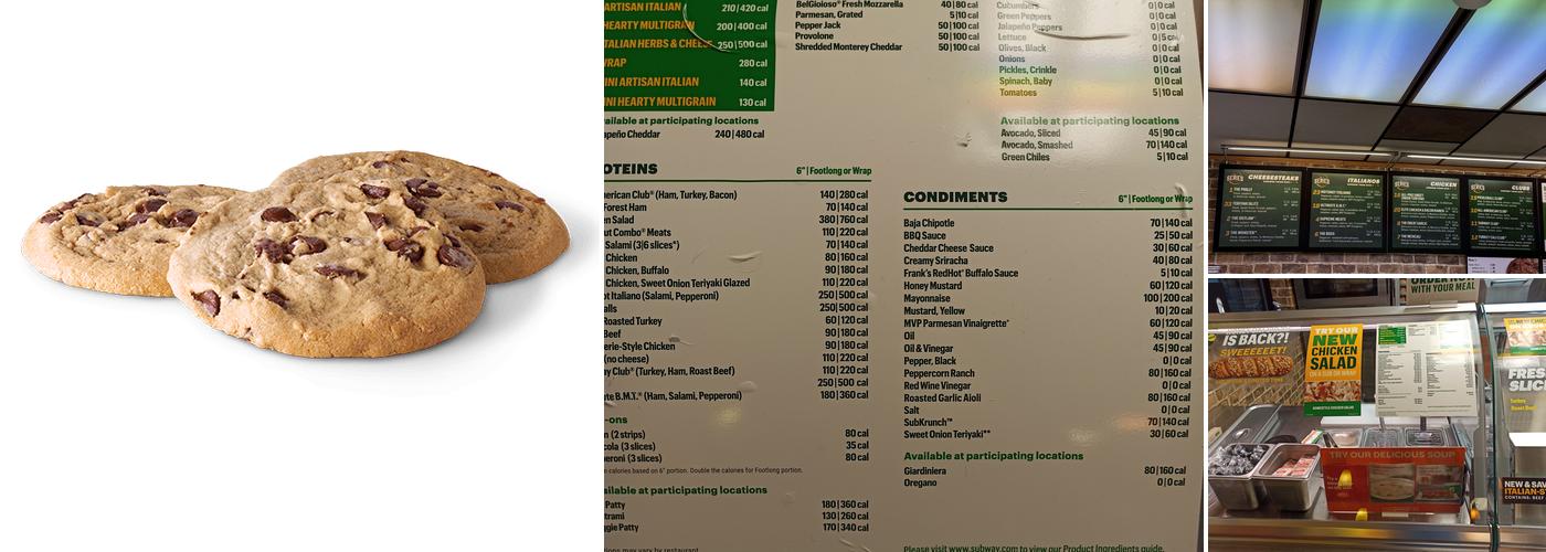 Subway Menu