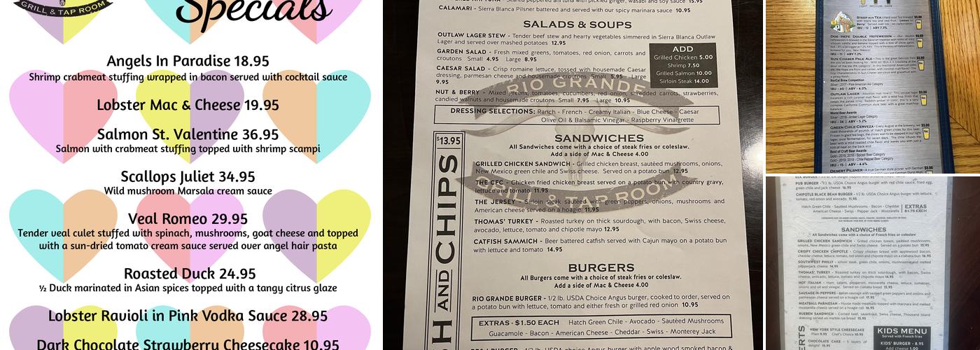 Rio Grande Grill and Tap Room Menu