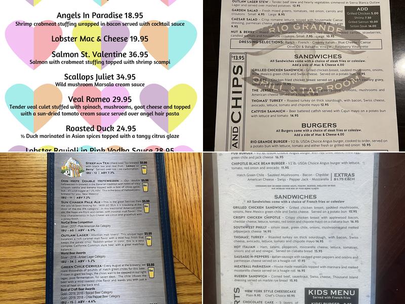 Rio Grande Grill and Tap Room Menu