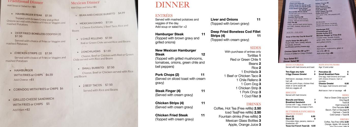 Four Winds Restaurant Menu