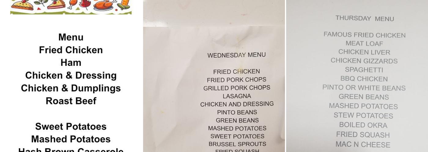 The Dinner Table Menu