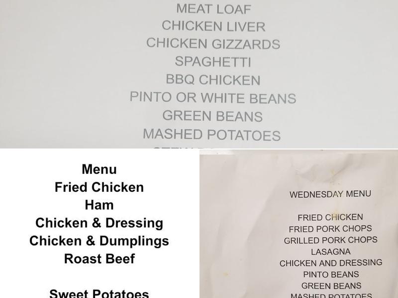 The Dinner Table Menu