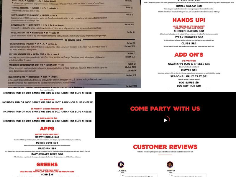 Crosstown Pub & Grill Menu