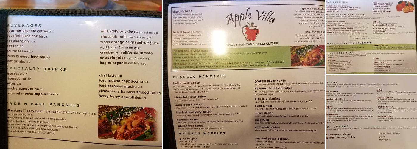 Apple Villa Cafe - Catering Menu