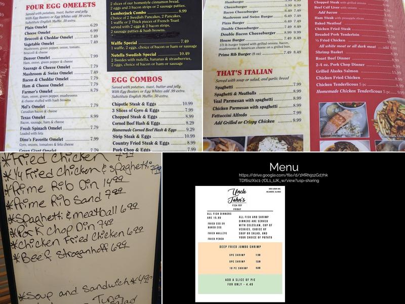 Uncle John's Menu