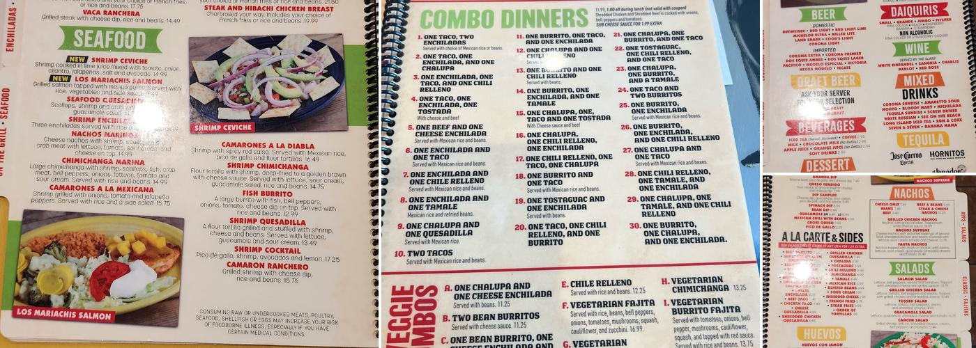Los Mariachis Menu