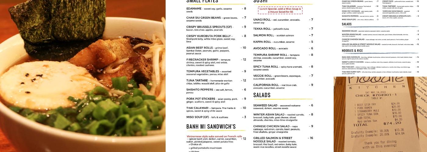 Noodle Kitchen Menu