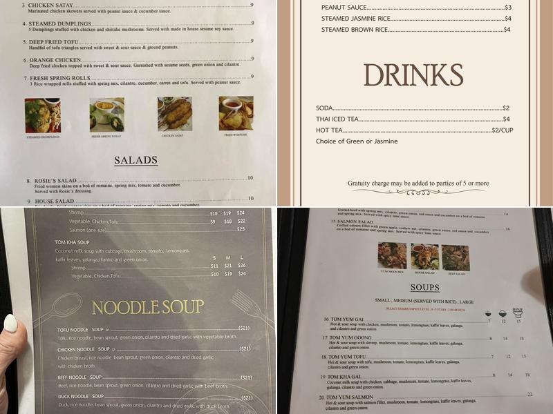 Thai Plate Menu