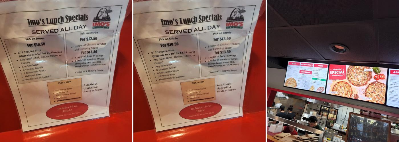 Imo's Pizza Menu