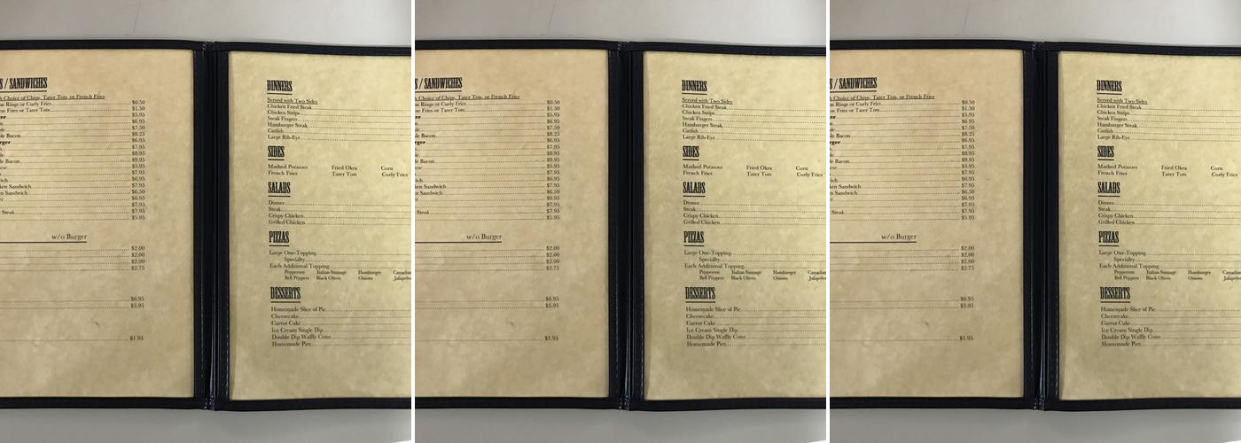Kim's Kitchen Menu