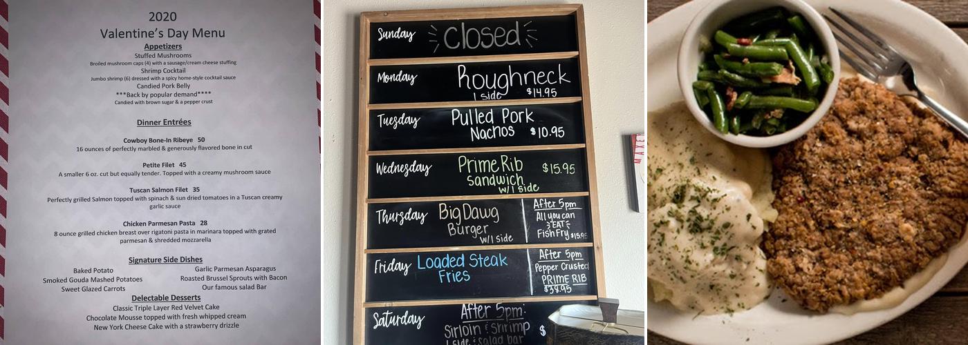 Maxey's Steakhouse Menu
