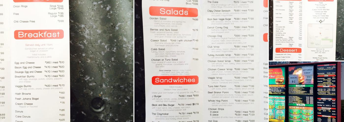 Johan's Burger Express Menu