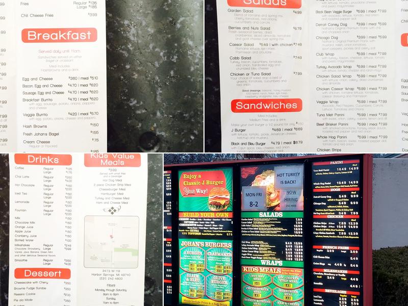 Johan's Burger Express Menu