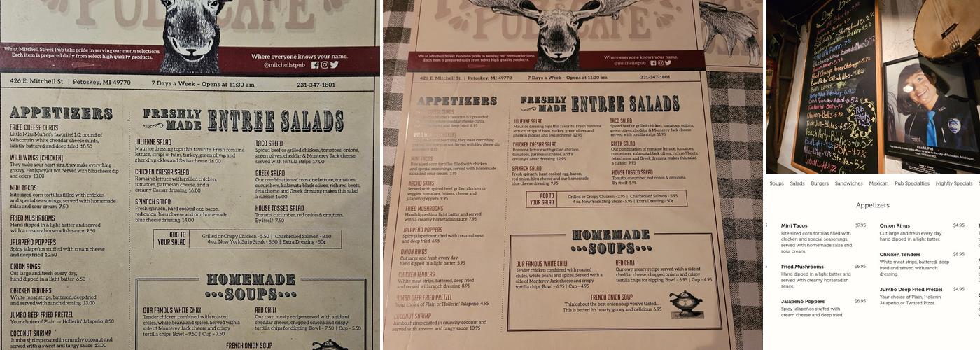 Mitchell Street Pub Menu