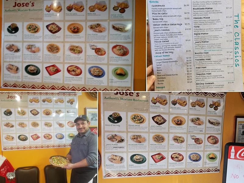 Jose's Authentic Mexican Menu