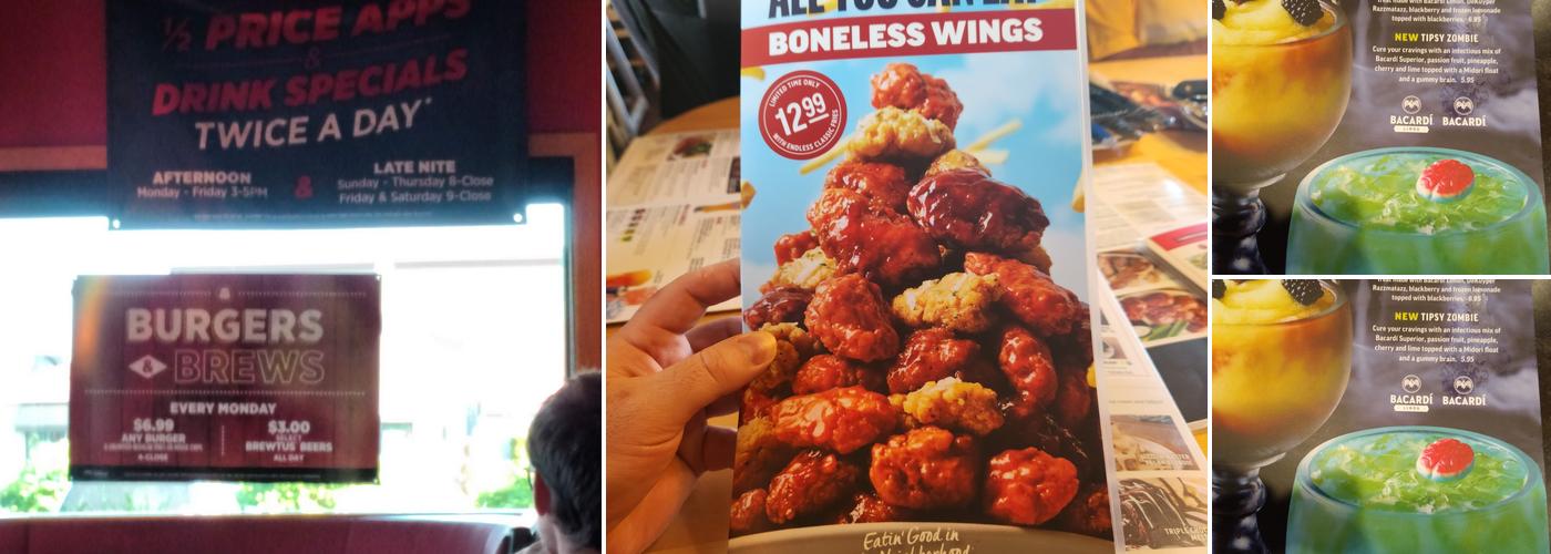 Applebee's Grill + Bar Menu