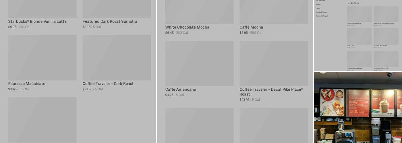 Starbucks Menu