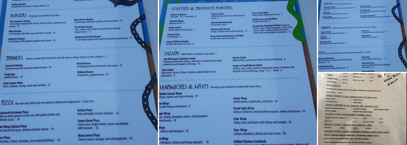 The Inn Between Menu