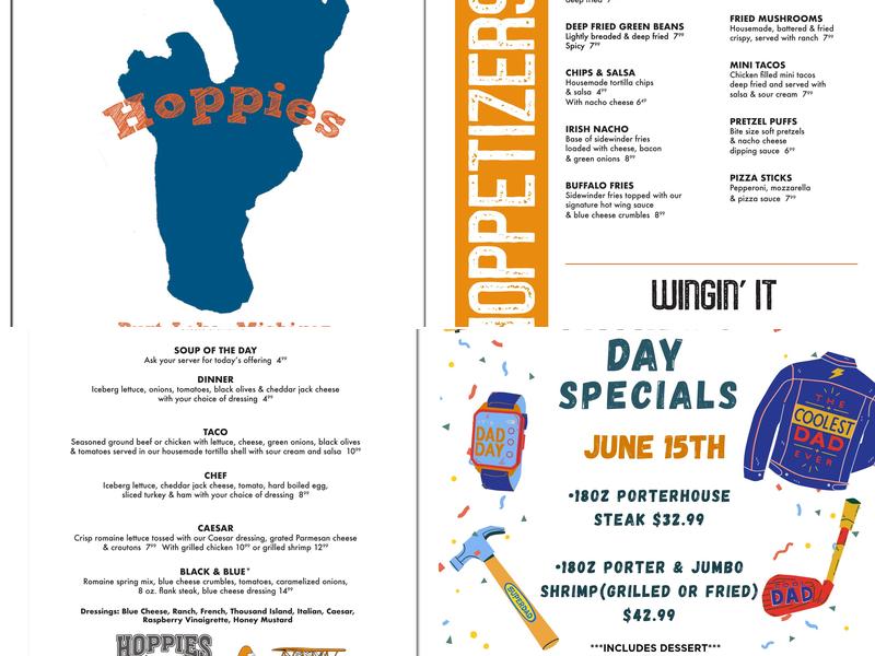 Hoppies Tavern Menu