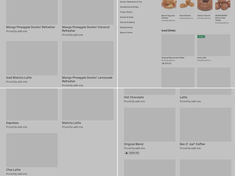 Dunkin' Menu