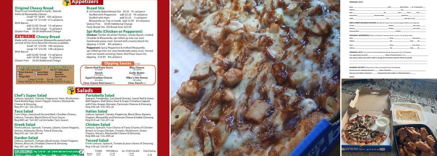 B.C. Pizza Alanson Menu