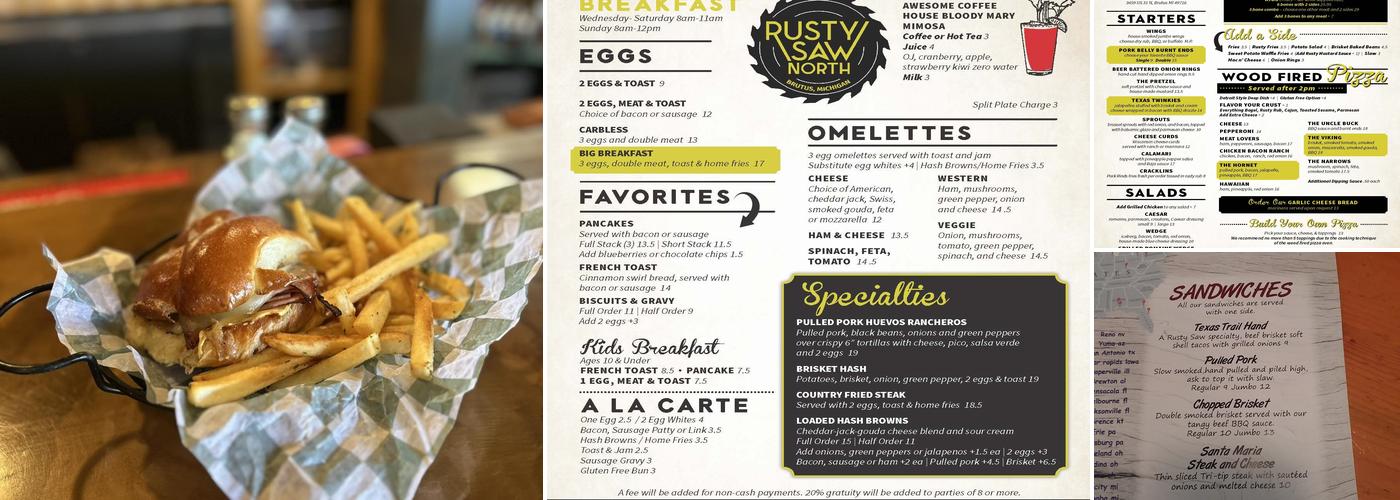 Rusty Saw North Menu