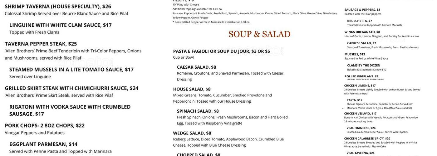 The Joynt Next Door Menu