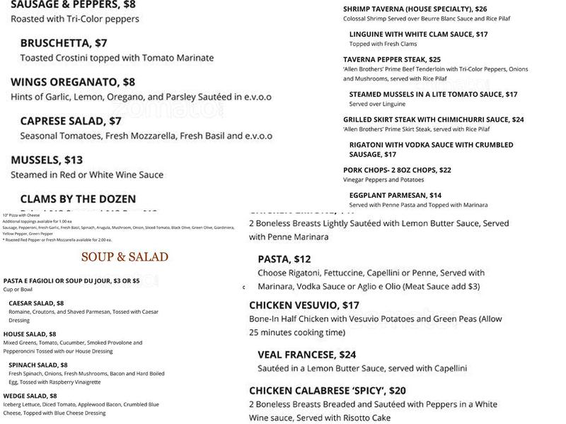 The Joynt Next Door Menu