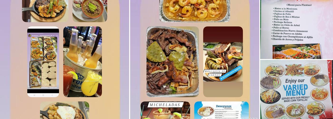 Restaurant Nuevo Amanecer Menu