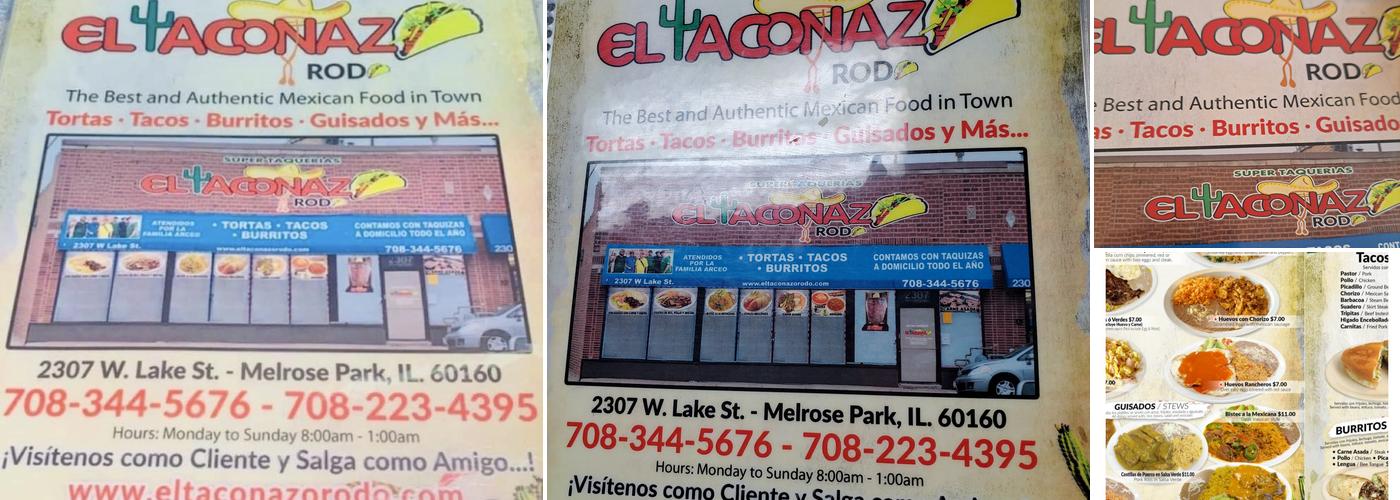 El Taconazo RODO Menu