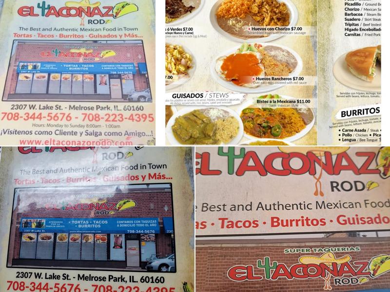 El Taconazo RODO Menu