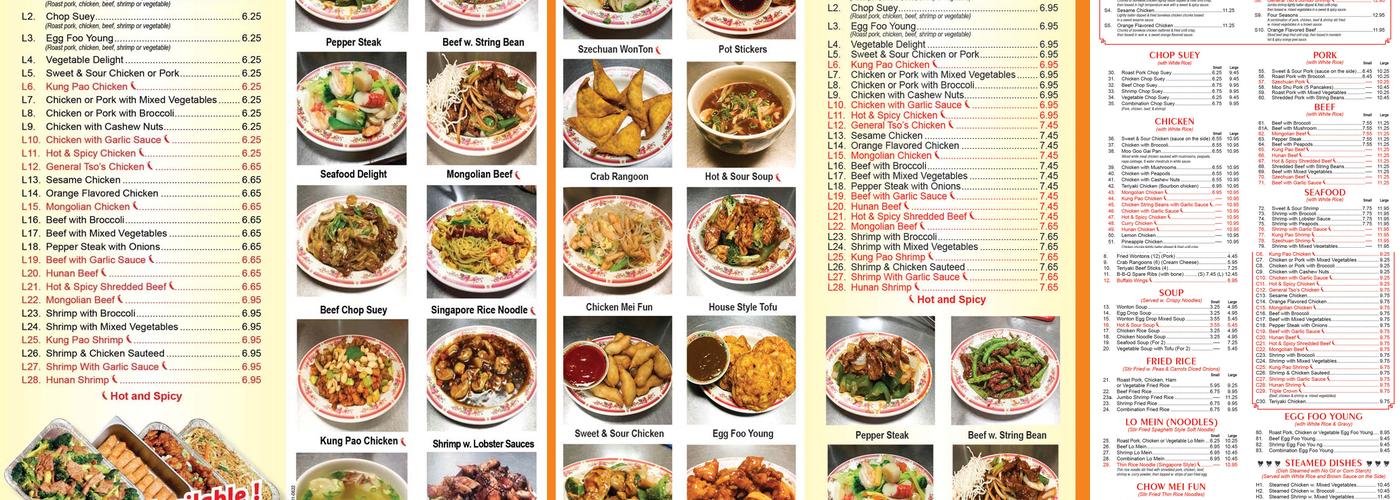 Chopstick Express Menu
