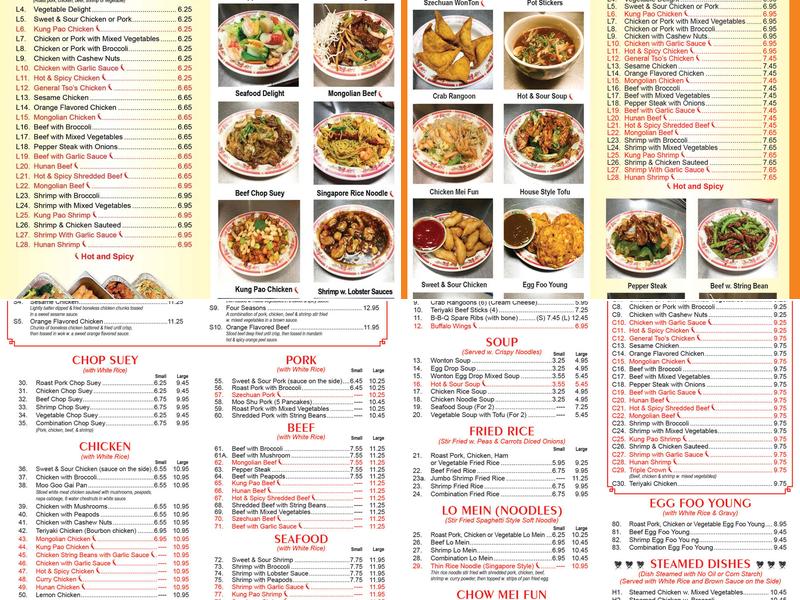 Chopstick Express Menu
