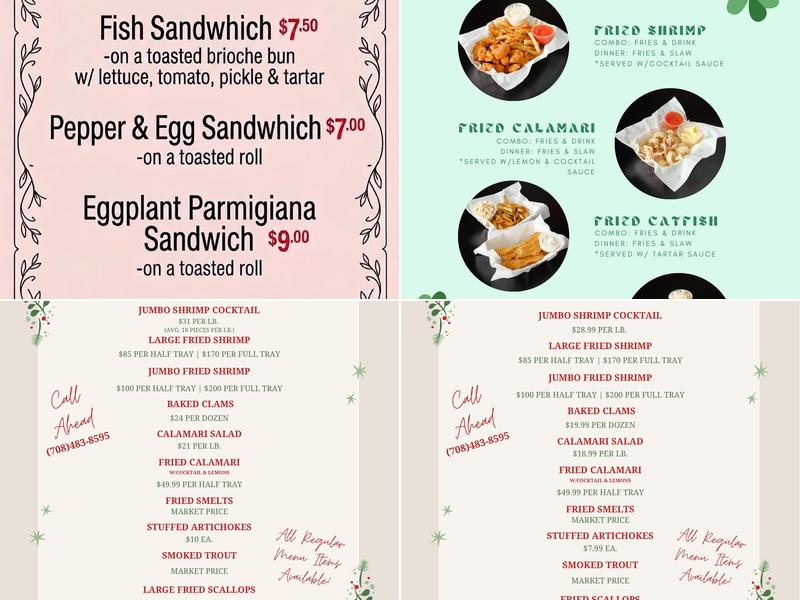 Shwings Menu