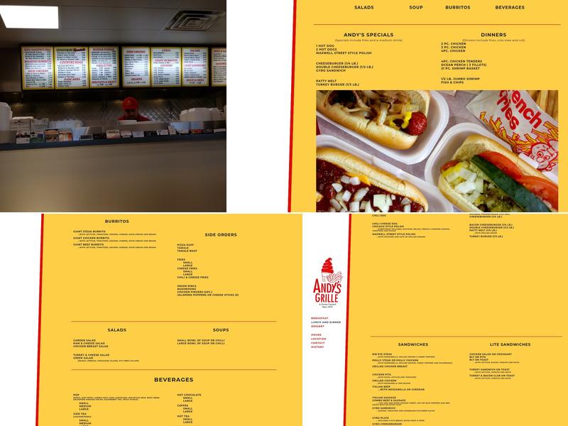 Andy's Grille Menu