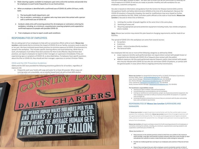 Moose Jaw Junction Menu