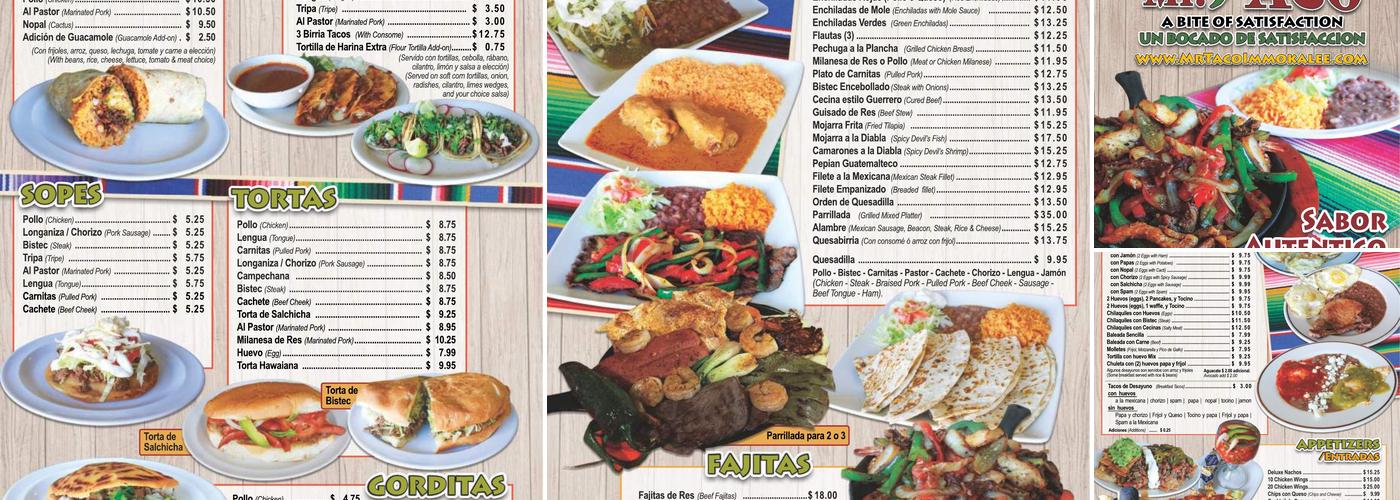 Mr. Taco Menu