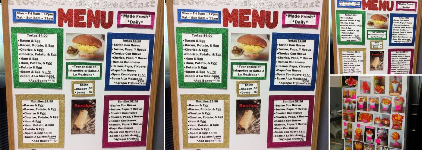 Lali's Bakery Menu