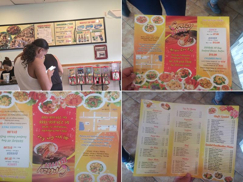 Crazy buffet Menu