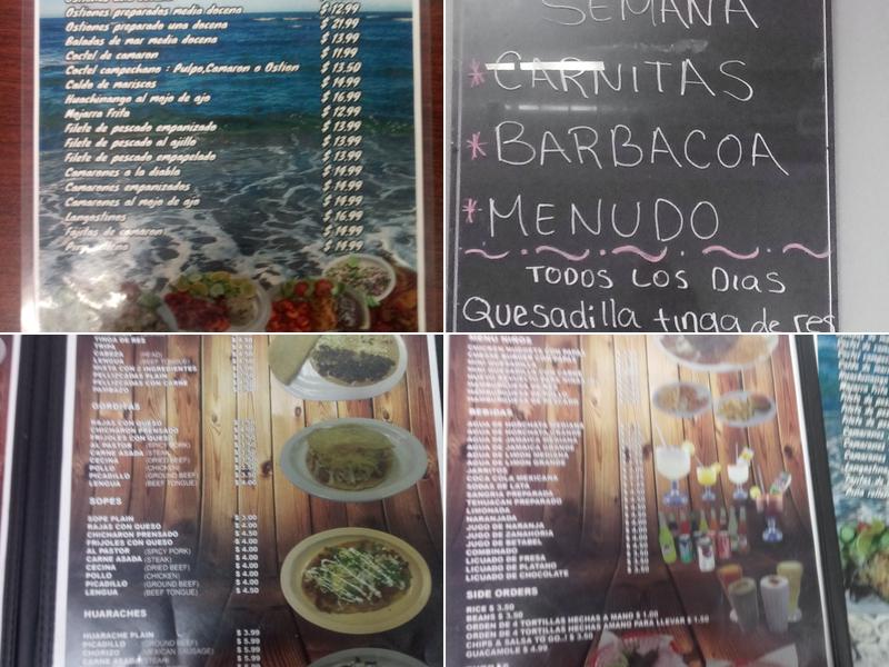 Taquería Los Taquitos Menu