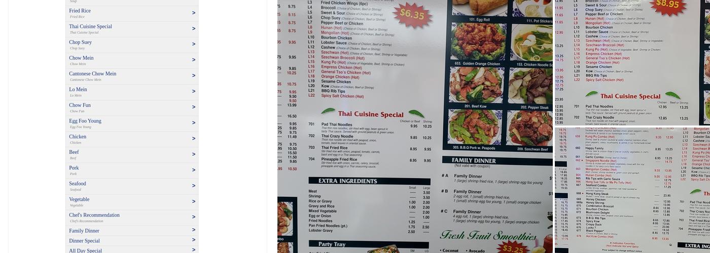 See Thru Chinese Kitchen Menu