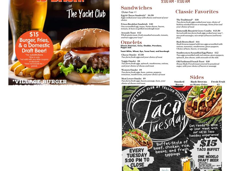 Toqua Bar & Grill Menu