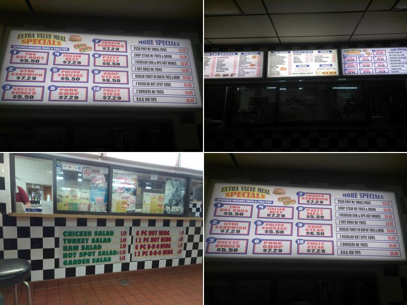 Hot Spot Menu