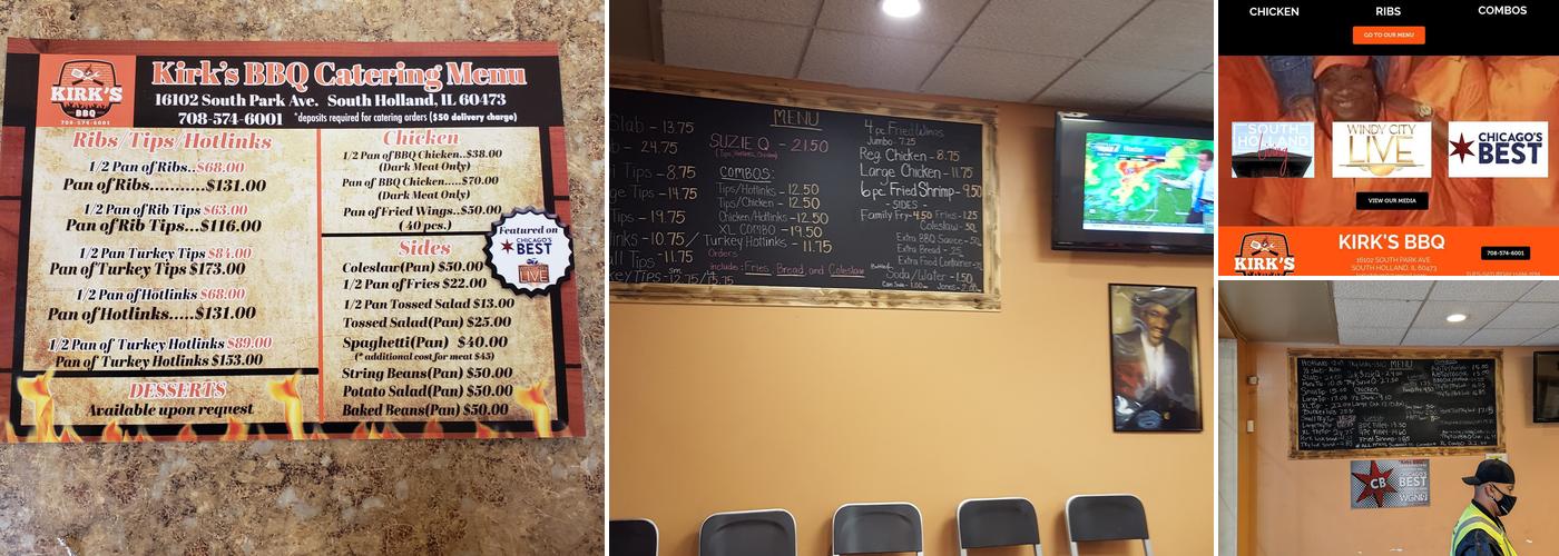Kirk's BBQ Menu